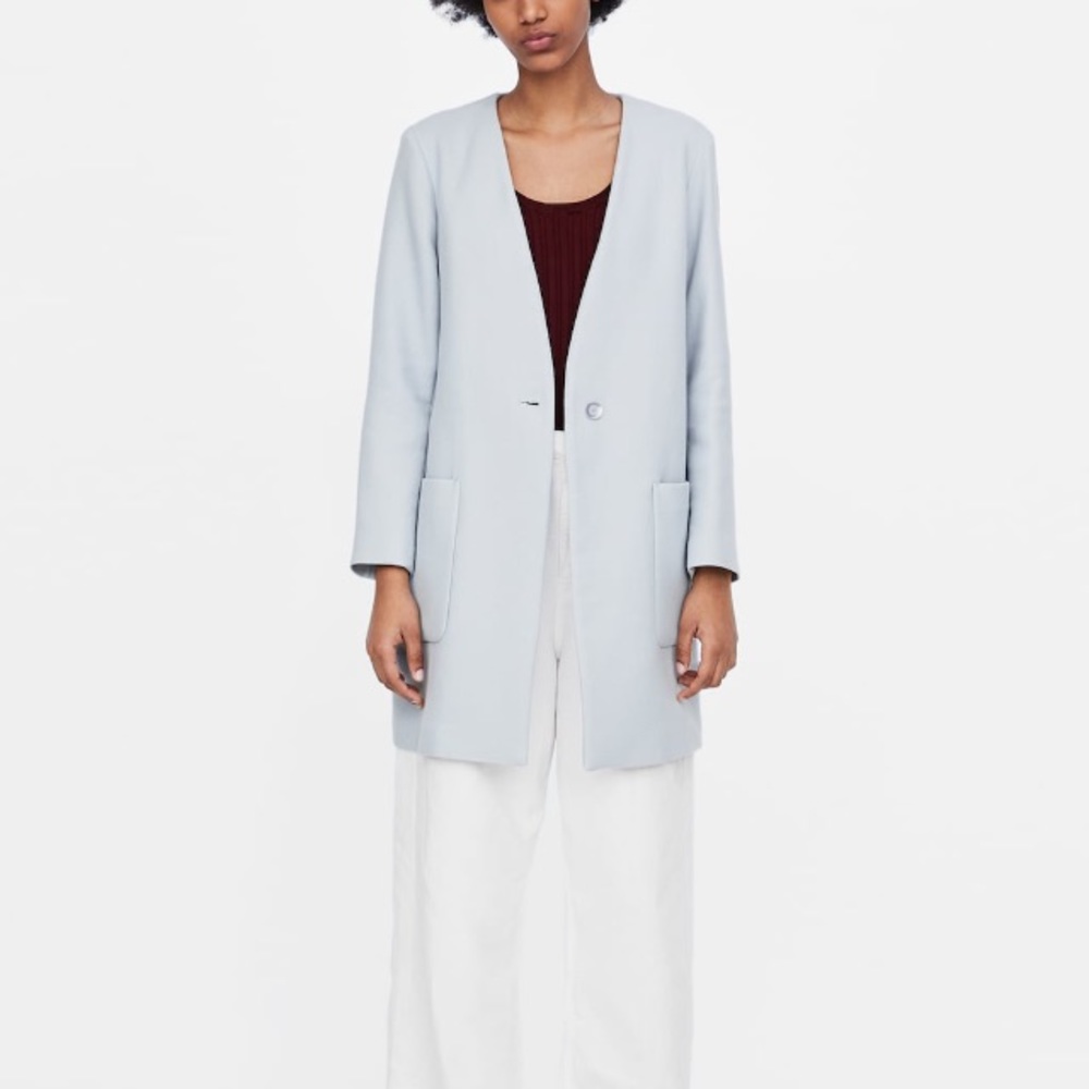 Zara Light Blue Coat